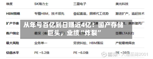 从年亏百亿到日赚近4亿！国产存储巨头	，业绩“炸裂”-第3张图片