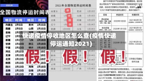 快递疫情停收地区怎么查(疫情快递停运通知2021)