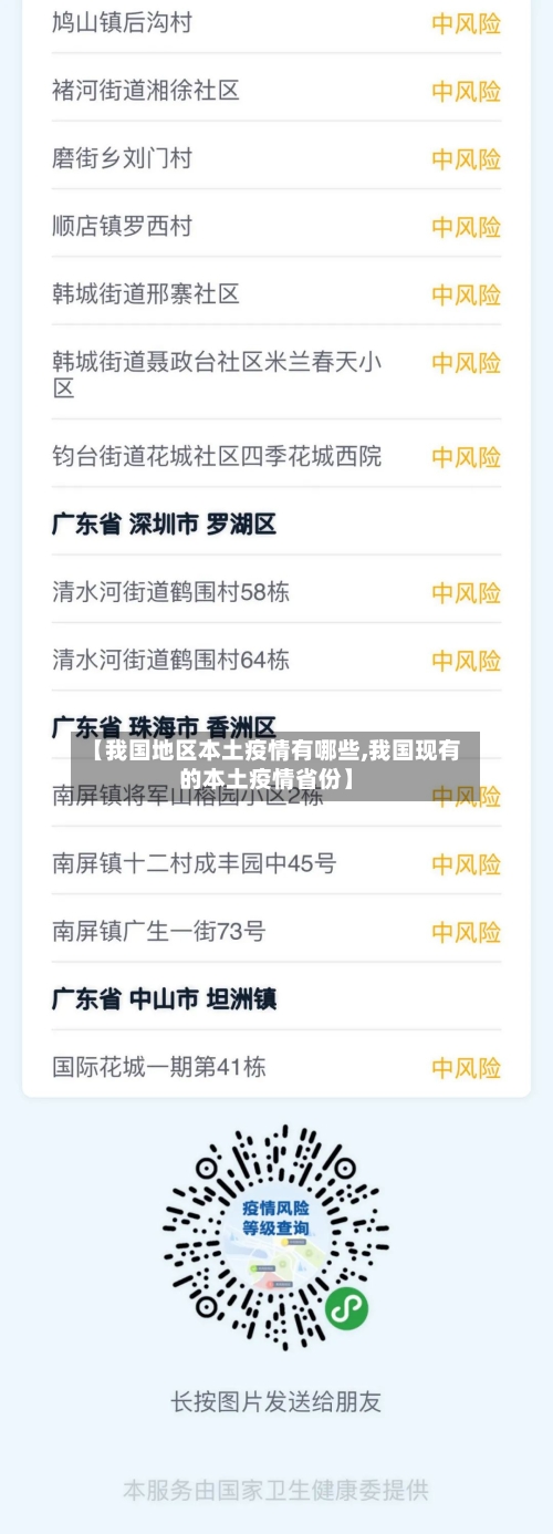 【我国地区本土疫情有哪些,我国现有的本土疫情省份】