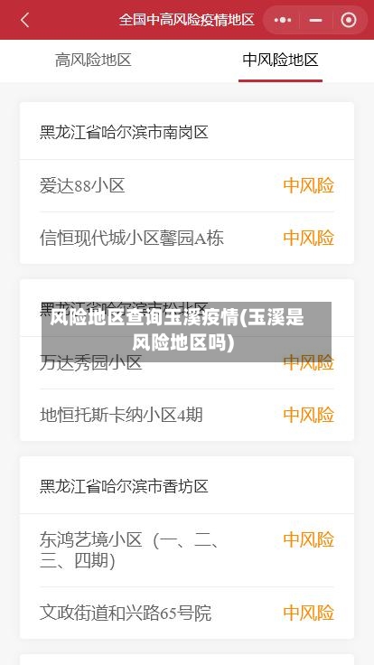 风险地区查询玉溪疫情(玉溪是风险地区吗)