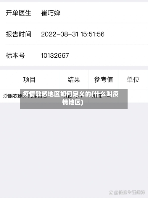 疫情敏感地区如何定义的(什么叫疫情地区)