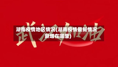 湖南疫情地区情况(湖南疫情最新情况新增在哪里)