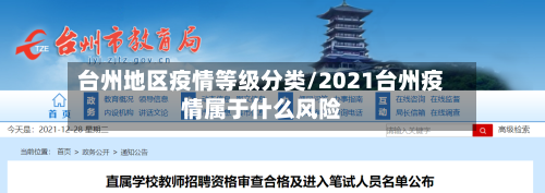 台州地区疫情等级分类/2021台州疫情属于什么风险-第3张图片