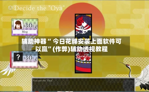 辅助神器“ 今日花牌安装上面软件可以赢	”(作弊)辅助透视教程-第3张图片