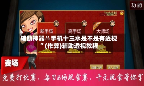 辅助神器“ 手机十三水是不是有透视”(作弊)辅助透视教程-第3张图片