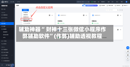 辅助神器“ 财神十三张微信小程序作弊辅助软件”(作弊)辅助透视教程-第2张图片