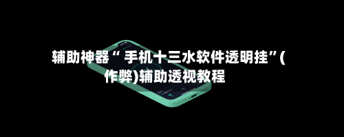 辅助神器“ 手机十三水软件透明挂	”(作弊)辅助透视教程-第3张图片
