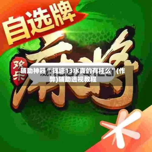 辅助神器“ 钱塘13水真的有挂么”(作弊)辅助透视教程-第2张图片