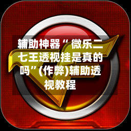 辅助神器“ 微乐二七王透视挂是真的吗”(作弊)辅助透视教程-第2张图片