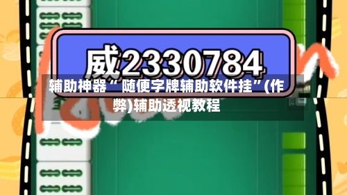辅助神器“ 随便字牌辅助软件挂”(作弊)辅助透视教程