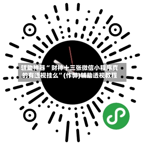 辅助神器“ 财神十三张微信小程序真的有透视挂么”(作弊)辅助透视教程-第2张图片