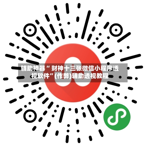 辅助神器“ 财神十三张微信小程序透视软件”(作弊)辅助透视教程-第3张图片