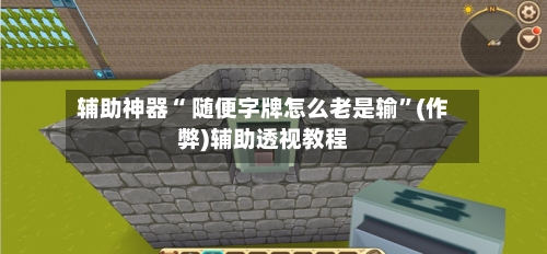 辅助神器“ 随便字牌怎么老是输	”(作弊)辅助透视教程-第3张图片