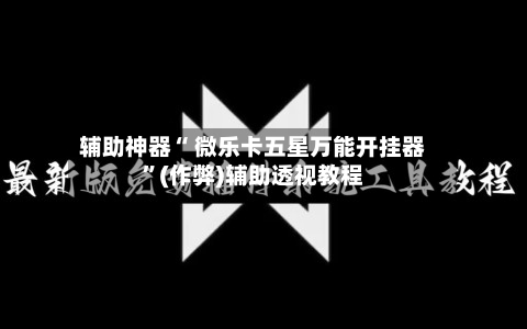 辅助神器“ 微乐卡五星万能开挂器”(作弊)辅助透视教程-第3张图片
