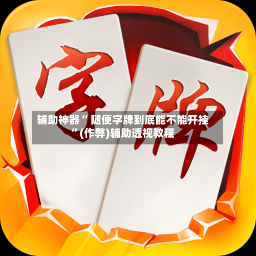 辅助神器“ 随便字牌到底能不能开挂”(作弊)辅助透视教程-第2张图片
