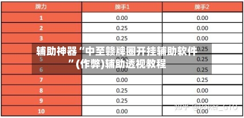 辅助神器“中至赣牌圈开挂辅助软件”(作弊)辅助透视教程-第2张图片